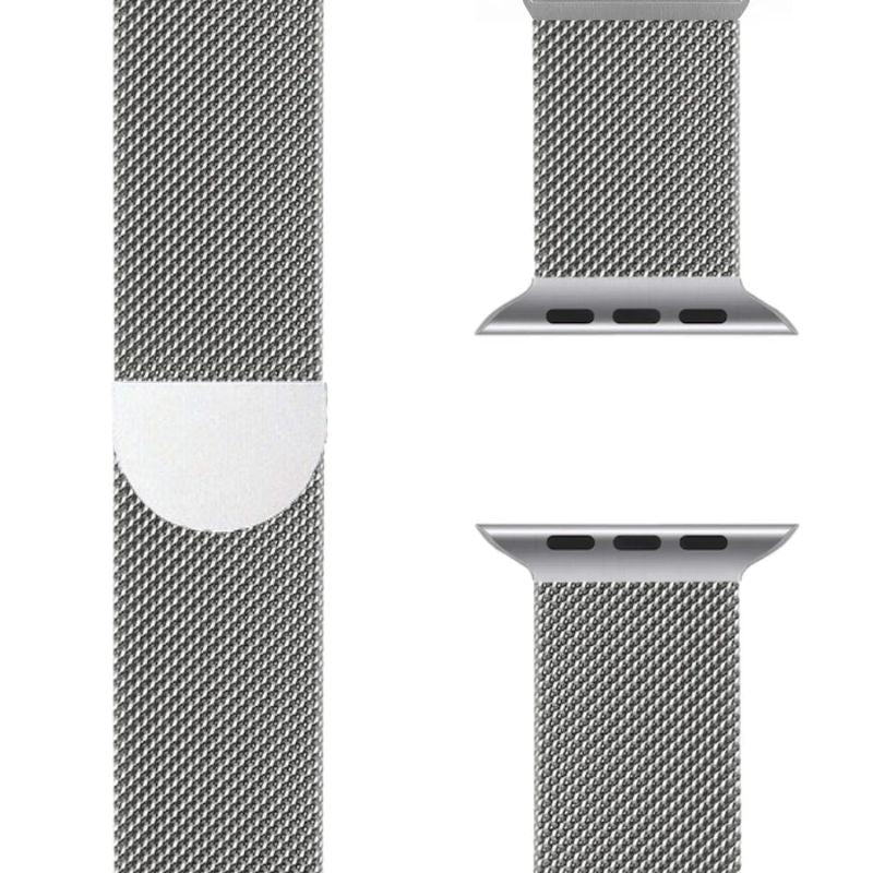 Zeitloses Milanaise Apple Watch Armband mit unauffälligem Magnetverschluss.