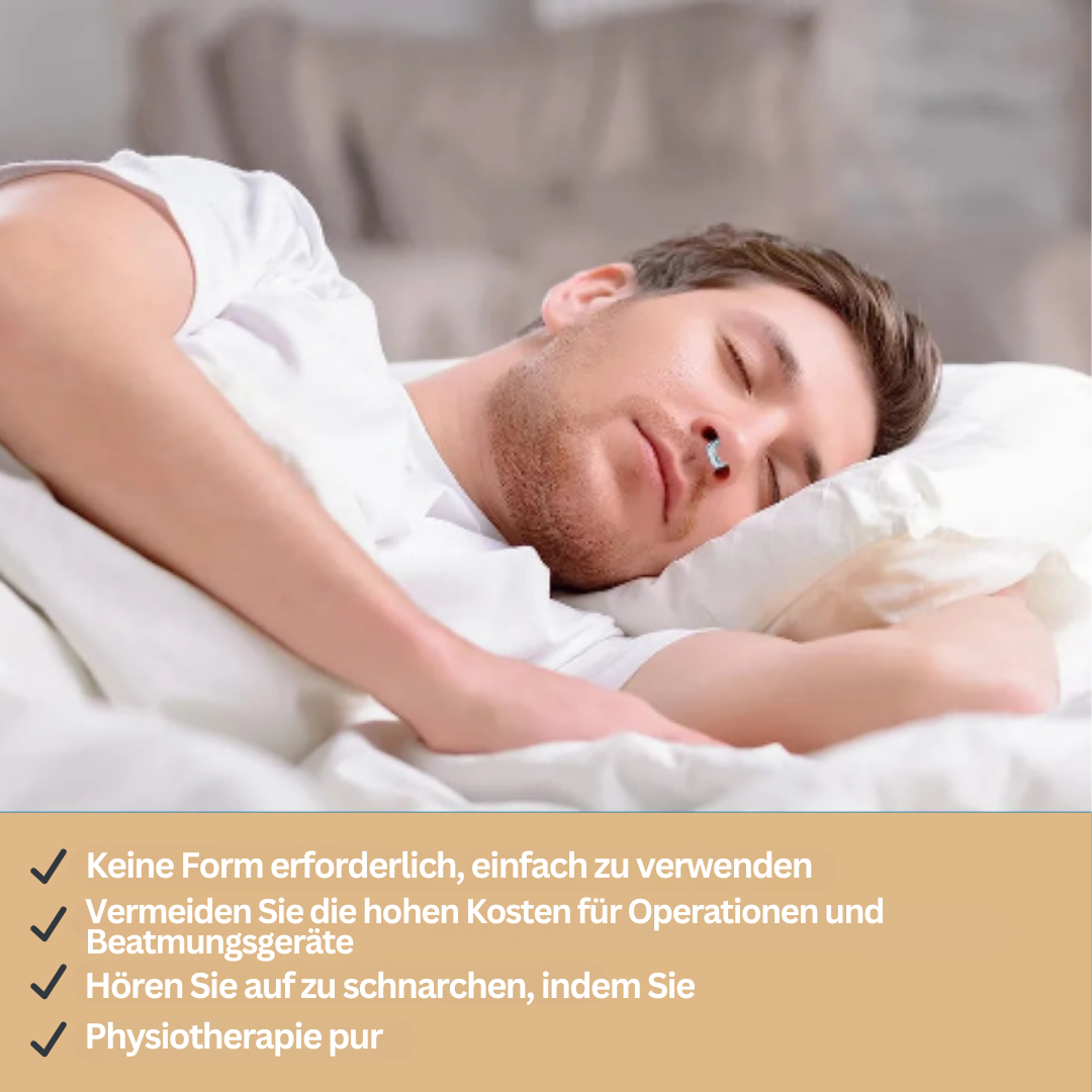 Praktischer Anti-Schnarch-Clip aus flexiblem Silikon, unisex, für freie Atemwege und tieferen Schlaf.