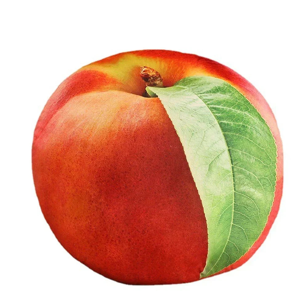 Gemütliches Plüsch-Fruchtkissen in leuchtenden Farben, ein weiches Wohnaccessoire und tolles Kinderkissen.