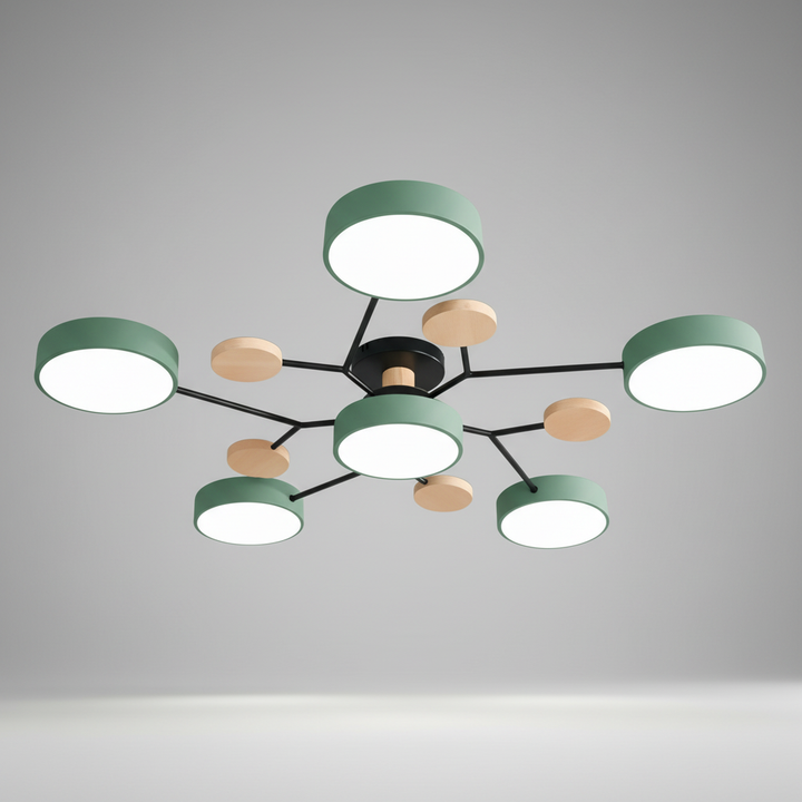 Minimalistische SkandiGlow LED Deckenlampe, skandinavisches Design, warmweißes Licht für Ihr Zuhause.