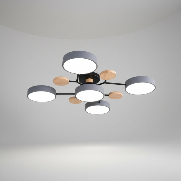 Stilvolle SkandiGlow LED Deckenleuchte, skandinavisch & modern, mit warmweißem Licht für jeden Raum.