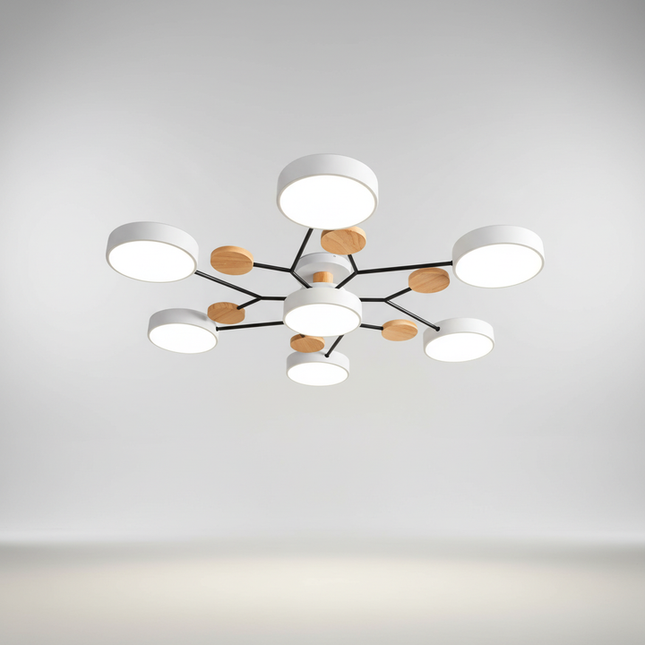 Moderne SkandiGlow Deckenlampe, LED warmweiß, minimalistisch & skandinavisch, perfekt für Wohnräume.