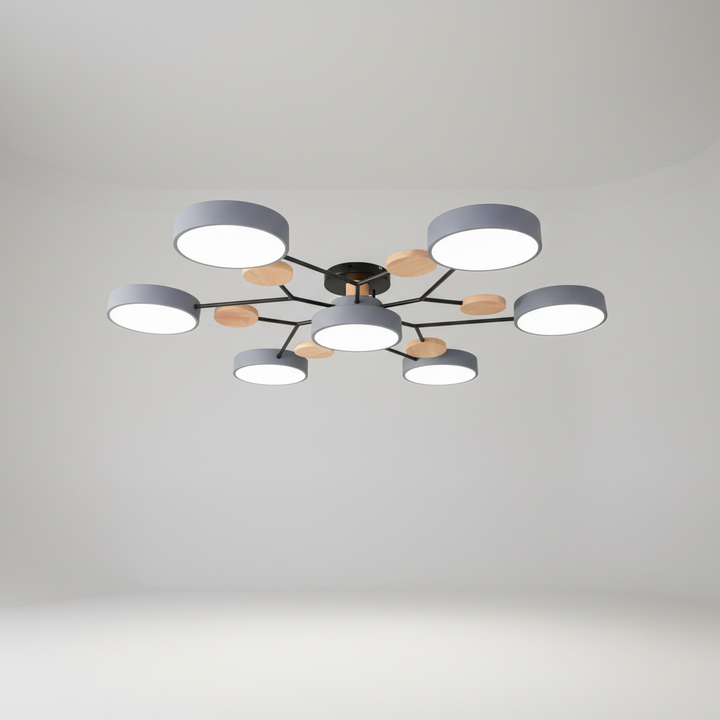 Die SkandiGlow LED Deckenleuchte, skandinavisch, modern, warmweißes Licht, ideal für Ihr stilvolles Zuhause.