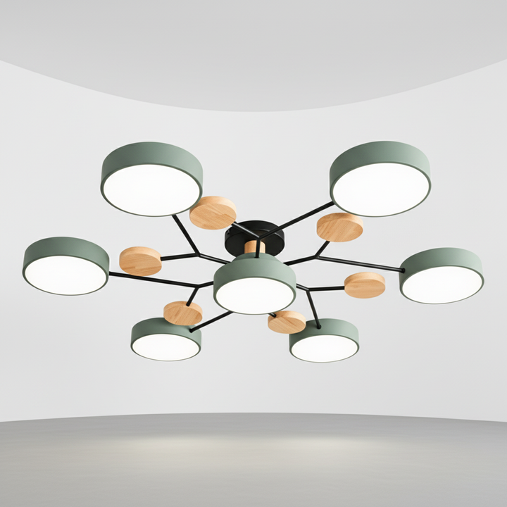 Elegante SkandiGlow LED Deckenleuchte im skandinavischen Design, energieeffizient für helle Innenbeleuchtung.