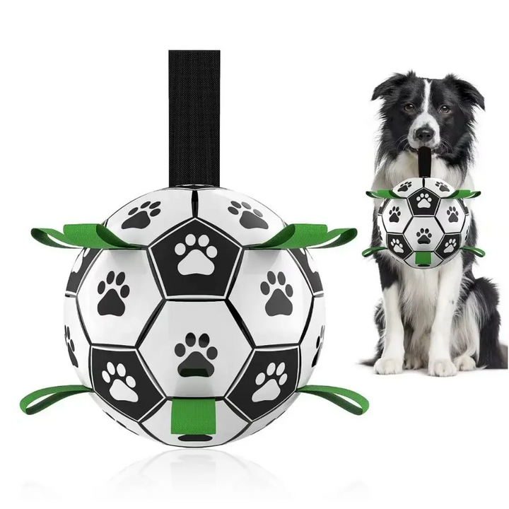 Vielseitiger Hundetrainingsball mit robusten Griffen. Ideal für Zerrspiele, Apportieren & interaktives Spiel.