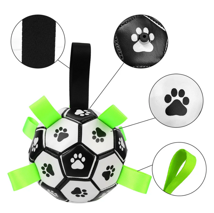 Outdoor-Hundeball mit praktischen Griffen. Fördert Bewegung & Spielspaß für aktive Hunde im Freien.