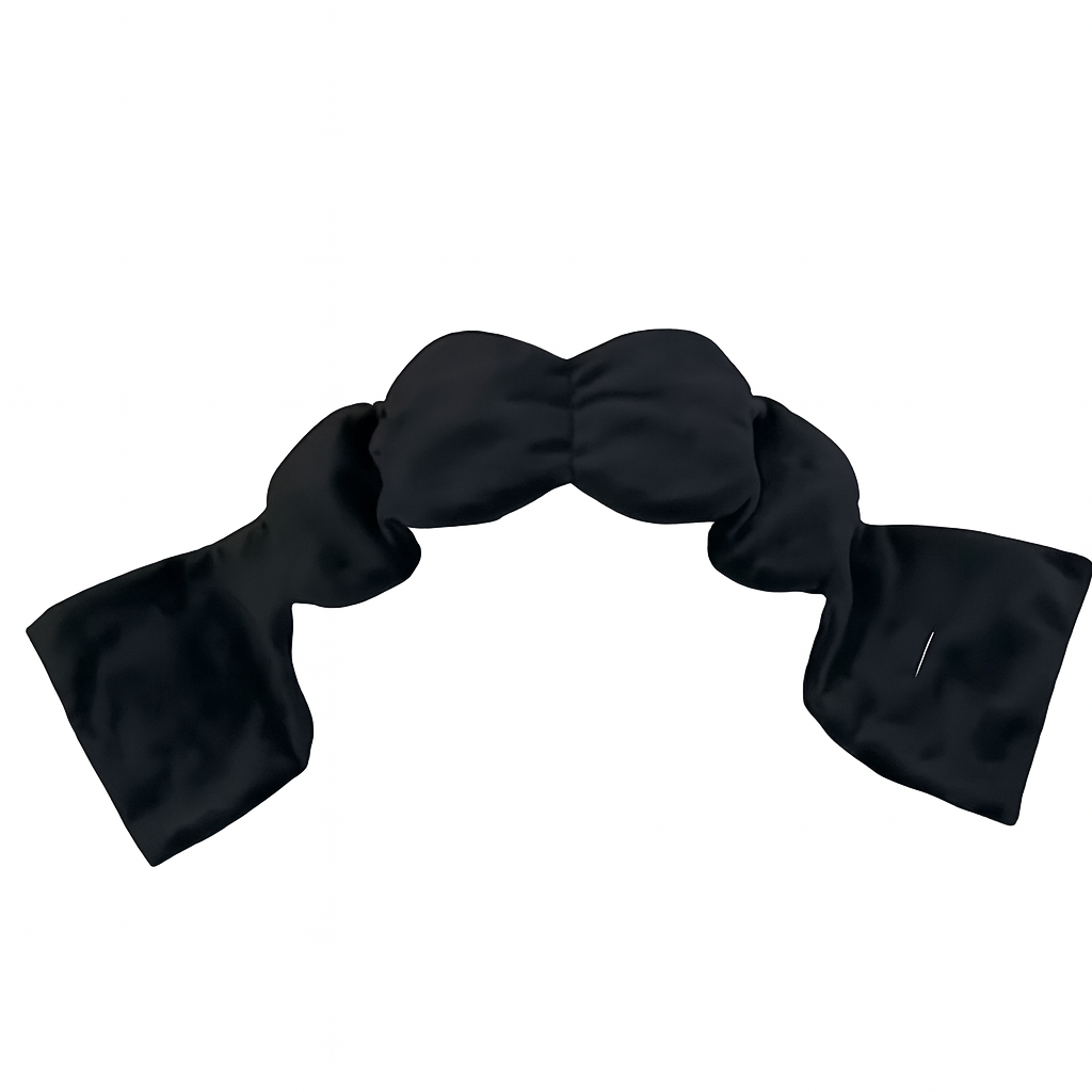 Elegante SchlafSoft gewichtete Schlafmaske in Grau; weich und bequem für tiefe Entspannung.