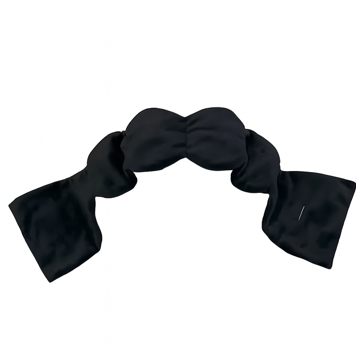 Elegante SchlafSoft gewichtete Schlafmaske in Grau; weich und bequem für tiefe Entspannung.