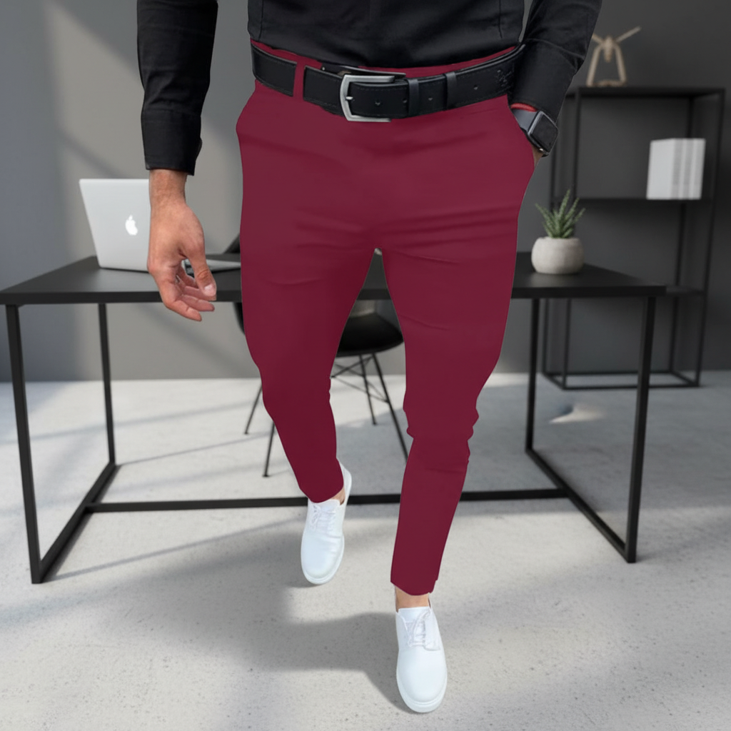 Herren Slim Fit Hose Pascal: elegante Business- & Freizeithose für moderne Männer, vielseitig und bequem.