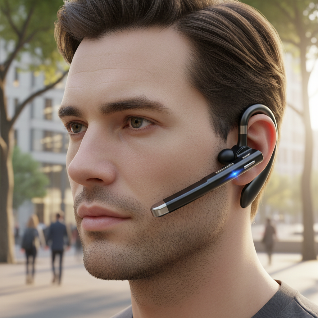 Unisex Bluetooth-Kopfhörer mit Mikrofon für klare Kommunikation. Kabelloses Headset ideal für Büro und Homeoffice.