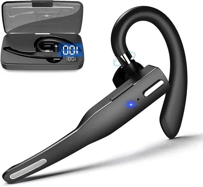 Leichtes Bluetooth-Headset mit Mikrofon für den ganzen Tag. Unisex-Kopfhörer, kabellos, für Homeoffice & Büro.