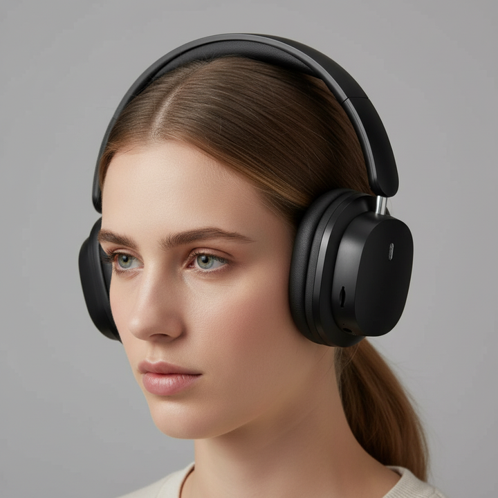 Moderne kabellose Over-Ear Kopfhörer mit Bluetooth-Konnektivität und Premium-Klang für Audio-Erlebnisse.