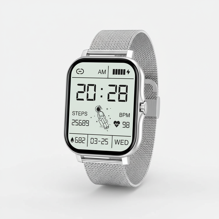 Smartwatch StyleTrack Technologie für Damen: Herzfrequenzsensor auf der Rückseite.