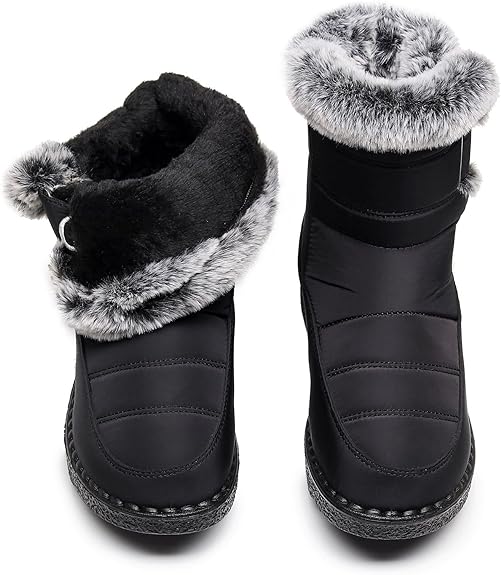Alltagstaugliche warme Damenschuhe mit Slip-On Funktion, bieten optimalen Komfort im Schnee und bei Kälte.
