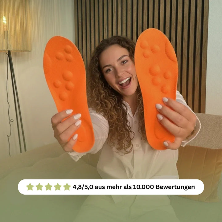 SoftSoles Einlegesohlen bieten weiche Dämpfung und Atmungsaktivität für langanhaltenden Fußkomfort den ganzen Tag.