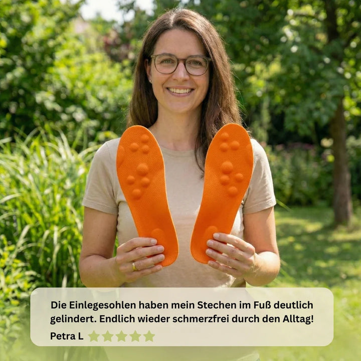 Orthopädische SoftSoles Einlegesohlen mit Fußgewölbeunterstützung zur Schmerzlinderung & Dämpfung.