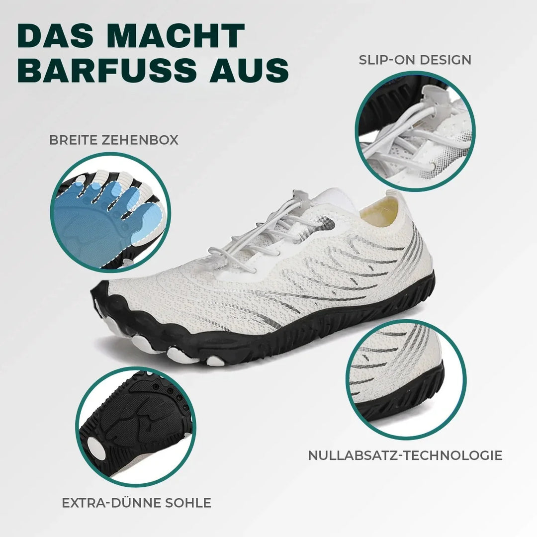 Eleganter, minimalistischer NaturaRun Barfußschuh für Damen & Herren. Leicht, flexibel, für jeden Tag geeignet.