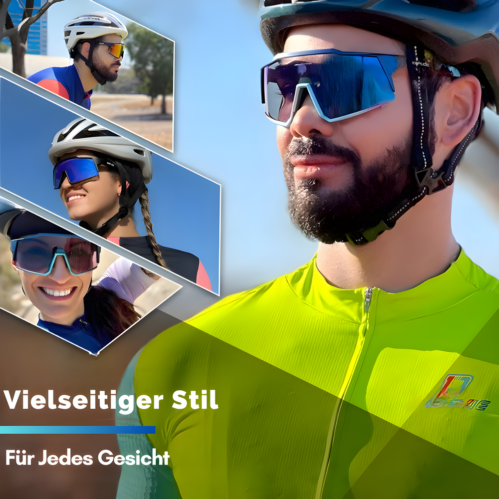 Photochrome Unisex Radbrille, die sich wechselnden Lichtverhältnissen anpasst für MTB & Rennrad.