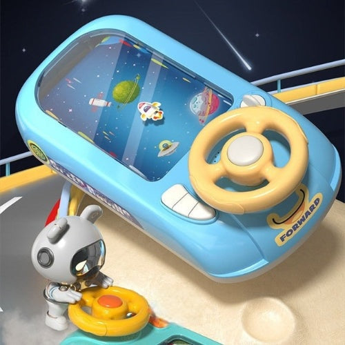 Entwicklungsförderndes Kinder Lenkrad Spielzeug aus robustem ABS-Kunststoff, ideal zur Motorikschulung.