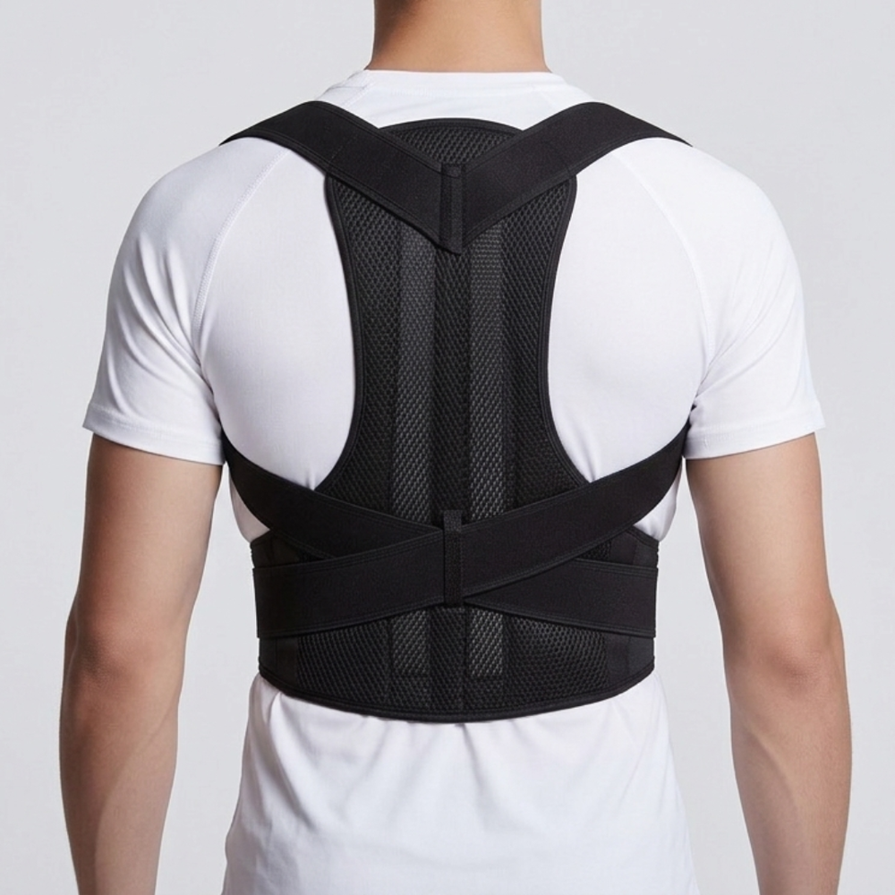 Komfortable Unisex Haltungsbandage für den Alltag. Rücken- & Schulterstütze zur Schmerzlinderung.