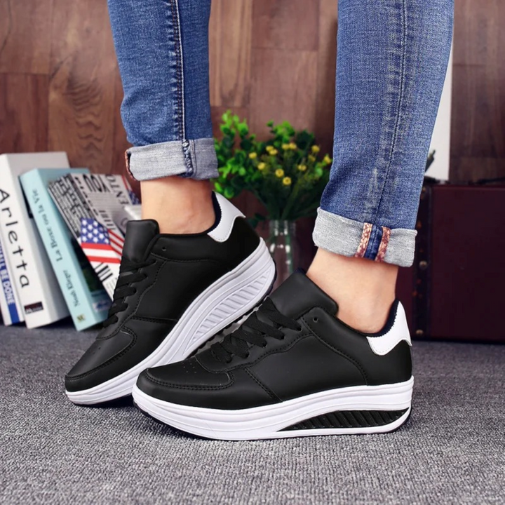 Damen-Komfortschuhe: Orthopädische Sneaker in modernem Design für gesunde Füße, Haltungsverbesserung und Alltag.