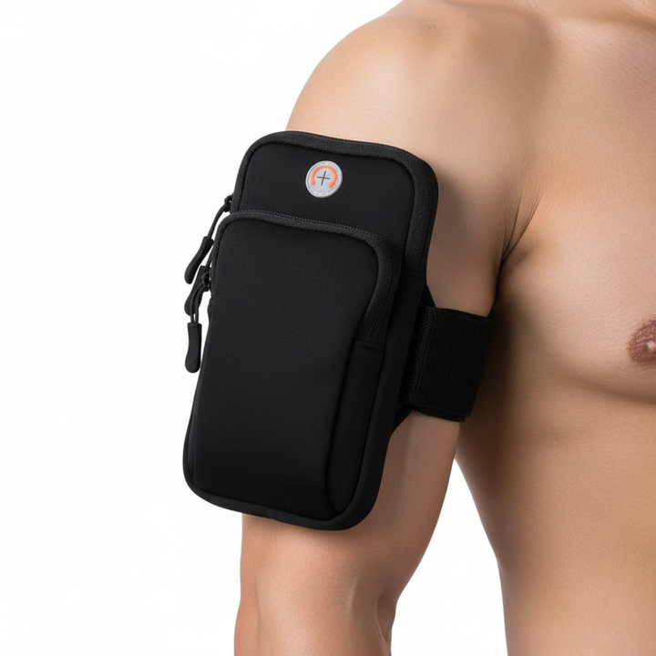 Robustes Neopren-Armband für Läufer & Fitness-Enthusiasten, sichert das Smartphone beim Joggen und Workout.