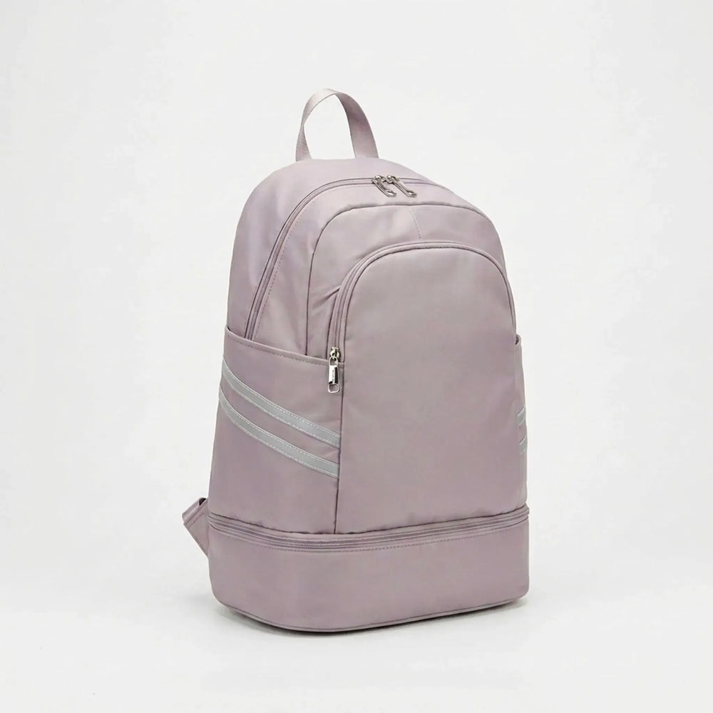 Multifunktionaler Rucksack für Sport & Büro. Geräumiges Hauptfach, Laptopfach & belüftetes Schuhfach.