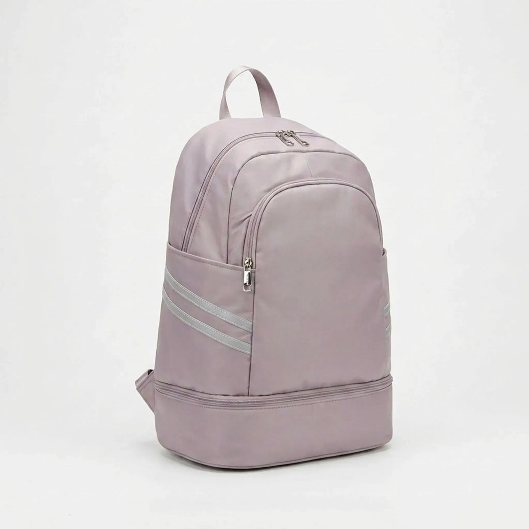 Multifunktionaler Rucksack für Sport & Büro. Geräumiges Hauptfach, Laptopfach & belüftetes Schuhfach.