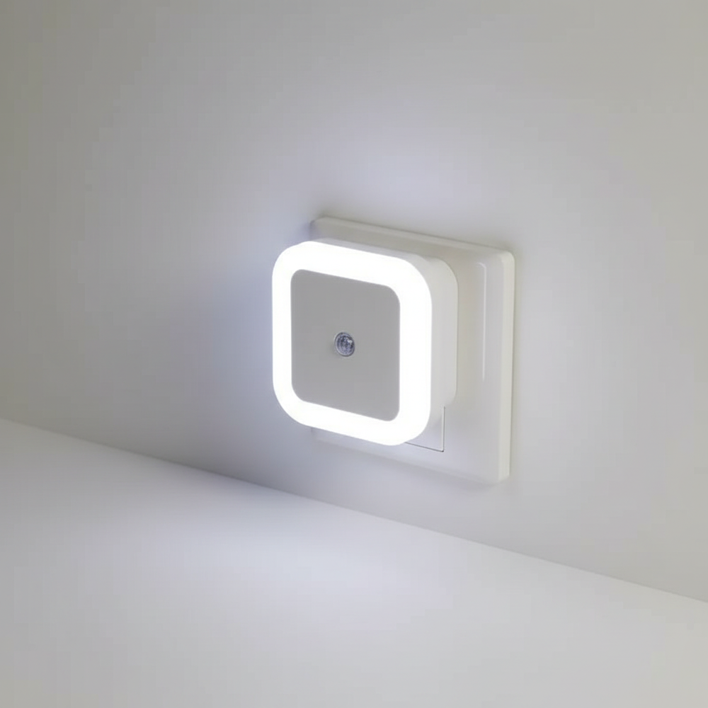Energieeffiziente NightSure LED Nachtlampe mit Bewegungsmelder; ideal als Treppenlicht und Flurlicht.