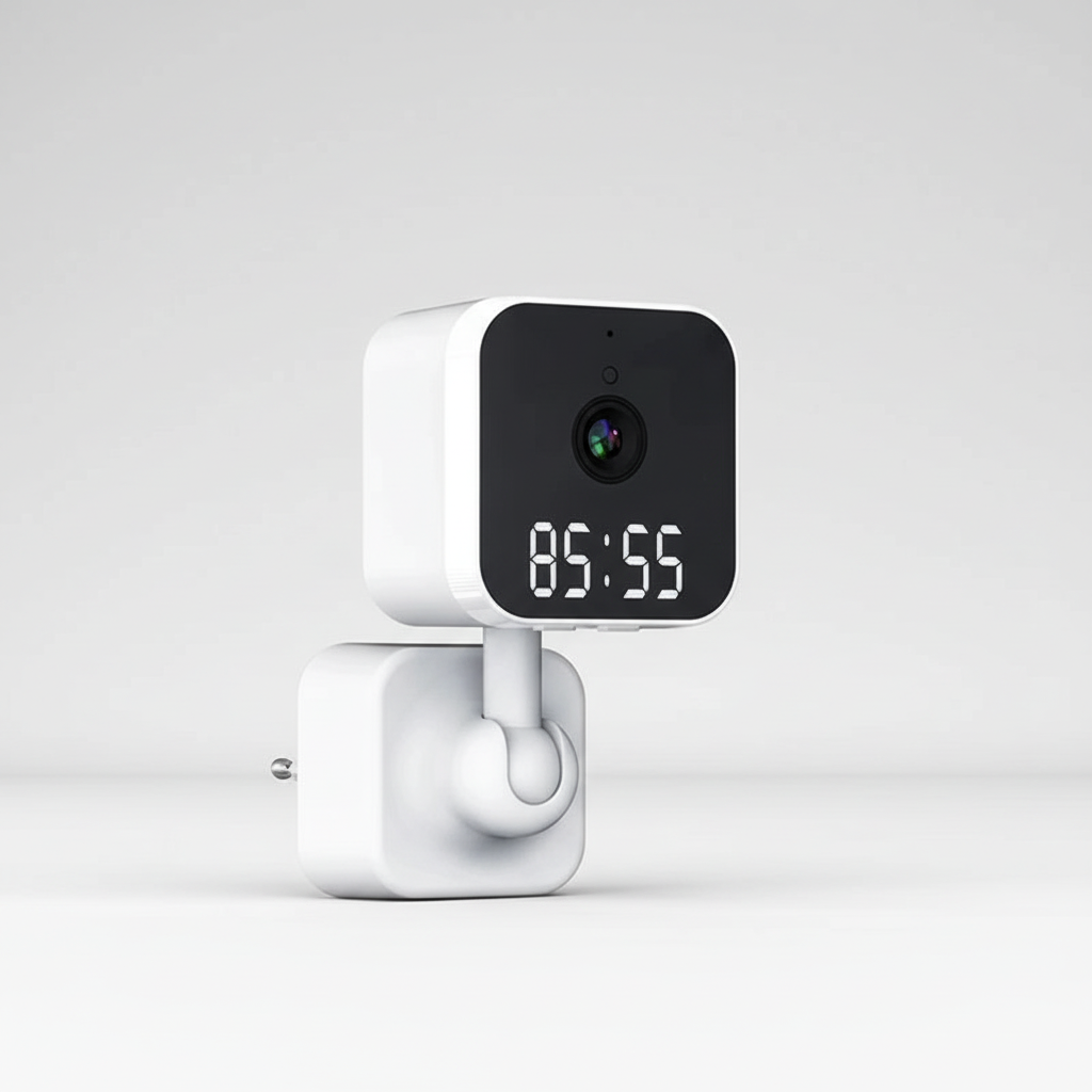 WLAN Steckdosen Uhrkamera mit KI-Erkennung für Smarthome Sicherheit. Effektive, diskrete Überwachung & Videoaufzeichnung.