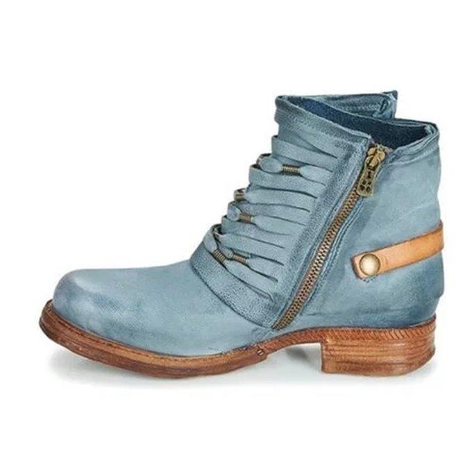 Bequeme & robuste Damen Schnürstiefeletten für den Alltag. Modische Herbst-Winterschuhe mit flachem Absatz.