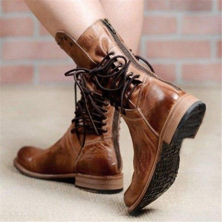 Vielseitige schwarze Damen-Schnürstiefeletten mit Komfort-Absatz, perfekt für Freizeit & Alltag.
