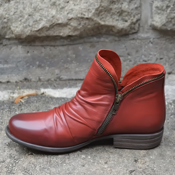 Elegante Damen Stiefeletten Brunhilde mit bequemem Blockabsatz und knöchelhoher Passform. Perfekt für Mode.