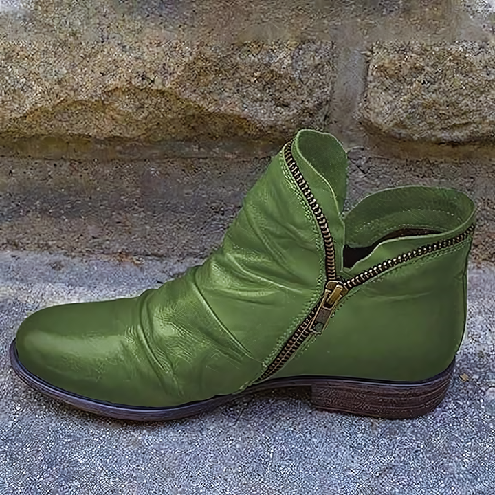 Stylische Damen Stiefeletten Brunhilde mit Reißverschluss. Bequeme Schuhe für Damenmode ganzjährig.
