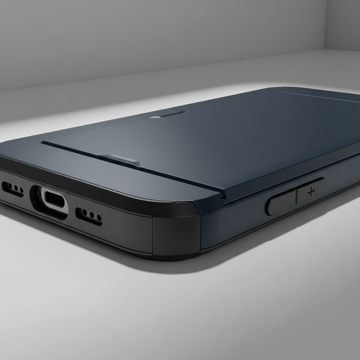 Smartphone Hülle mit praktischem Kartenfach & stoßfestem TPU/PC Schutz, ideal für Karten & kabelloses Laden.