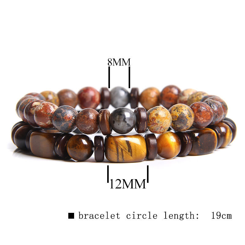 Spirituelles Natursteinarmband mit Tigerauge, handgefertigt für Damen und Herren.