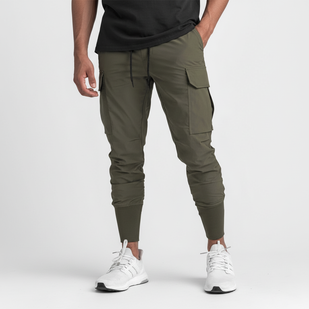 Zeitlose Herren Joggerhose Francis aus Stretchstoff, kombiniert Komfort mit modischem Design.