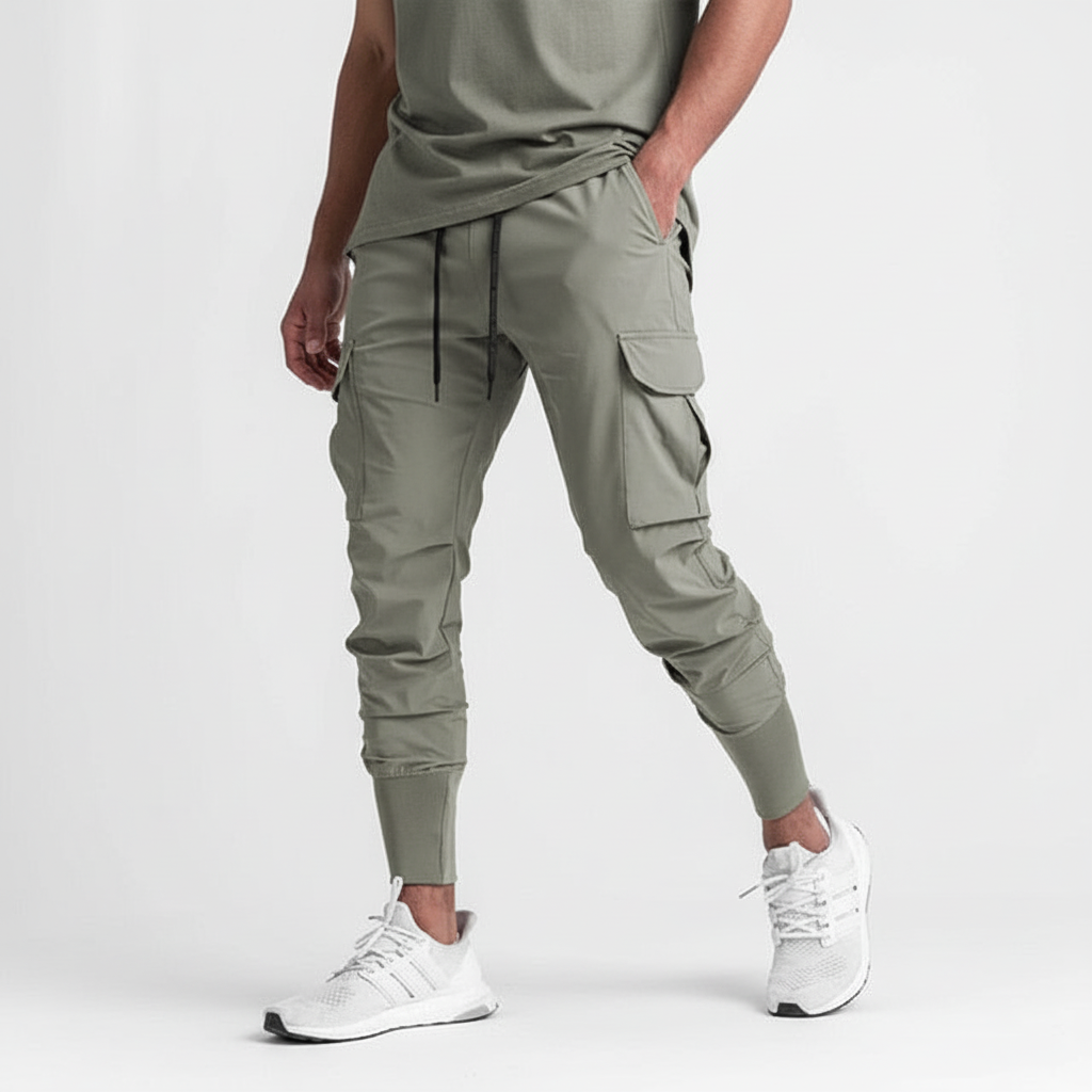 Stylische Stretch Joggerhose für Herren; perfekt als Freizeithose und für den urbanen Look.