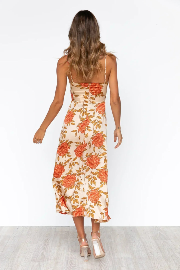 Elegantes Damen Midikleid als Abend- oder Partykleid, perfekt für festliche Anlässe wie Hochzeiten.