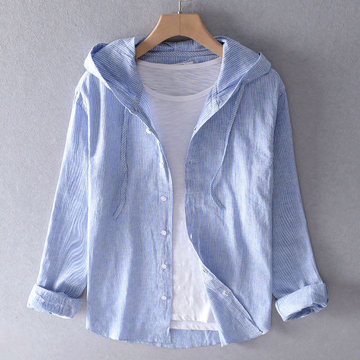 Modische Damen Kapuzenbluse in leichtem Stoff, perfekt für einen entspannten, stilvollen Look.