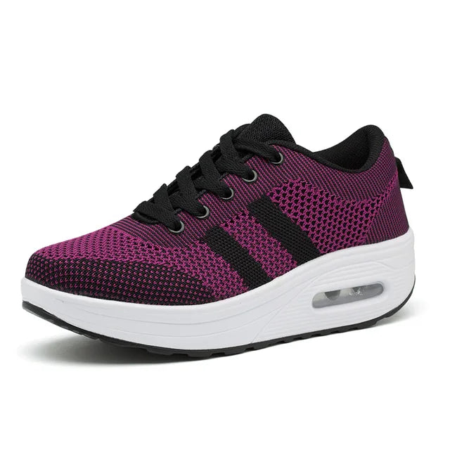 Bequeme Damen Orthopädische Sneaker mit Dämpfung für gesundes Gehen und Freizeitaktivitäten.