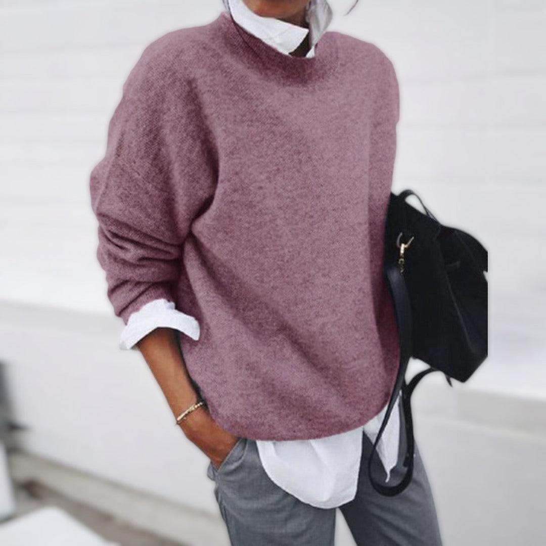 Vielseitiger Damen-Strickpullover, Langarm & Oversize, perfekt für elegante Freizeitmode. Weicher Pulli.