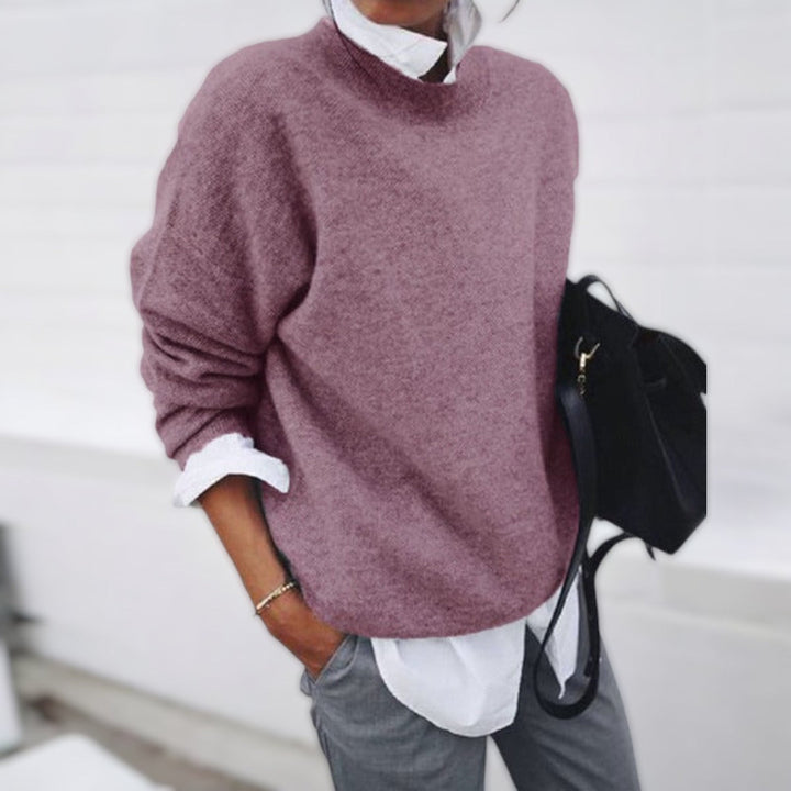 Vielseitiger Damen-Strickpullover, Langarm & Oversize, perfekt für elegante Freizeitmode. Weicher Pulli.