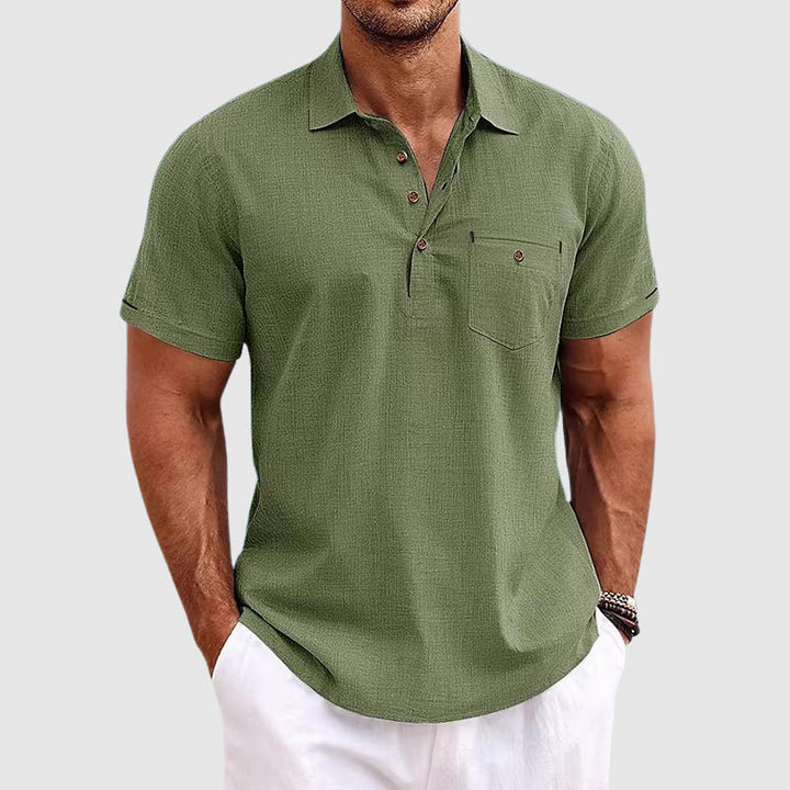 Herren Sommer-Poloshirt: leicht, atmungsaktiv, moderner Schnitt. Kurzarm für Komfort & Stil im Sommer und Freizeit.