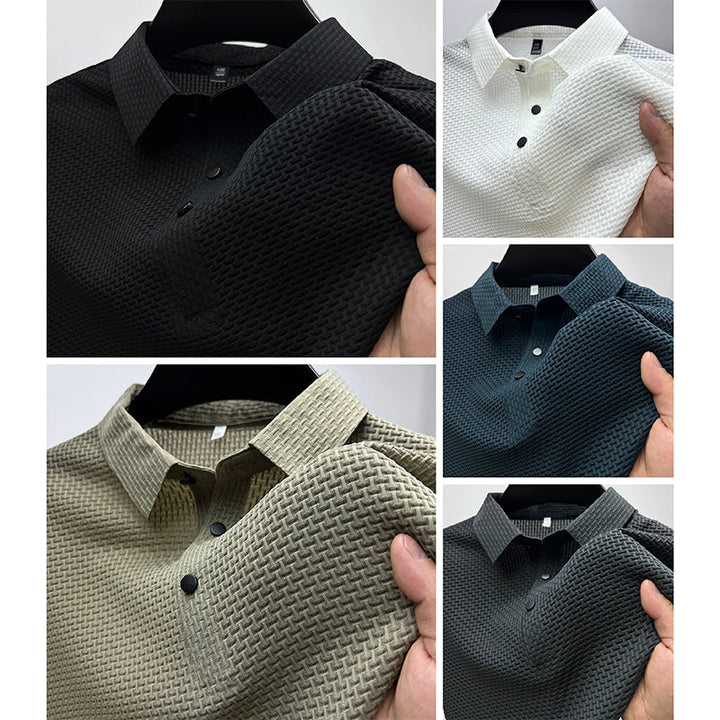 Elegantes Casual Herren Polohemd, kurzärmlig mit Struktur, perfekte Passform von M bis 8XL.