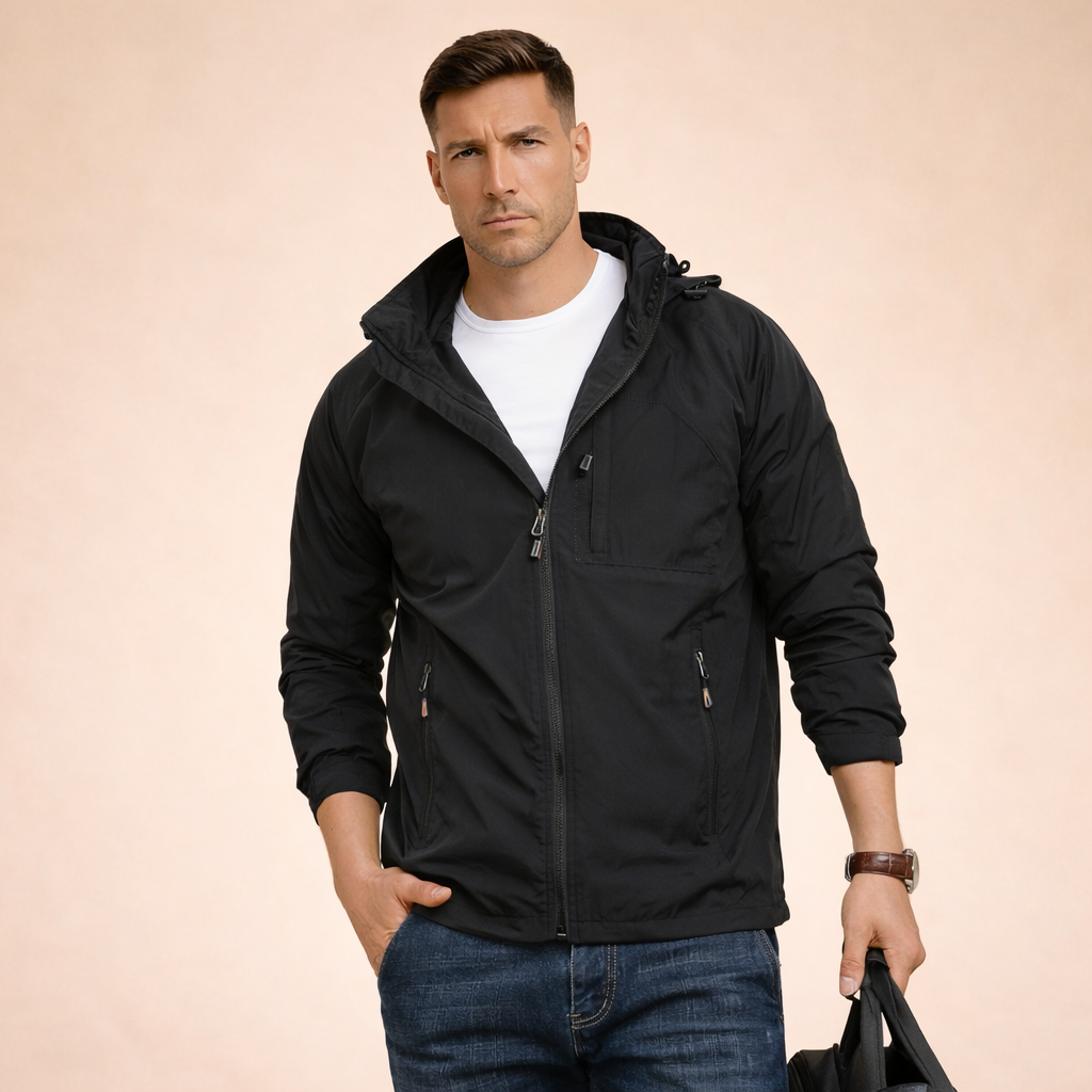 Allwetter Herren Übergangsjacke, modern & bequem, als Freizeitjacke oder Windjacke nutzbar.