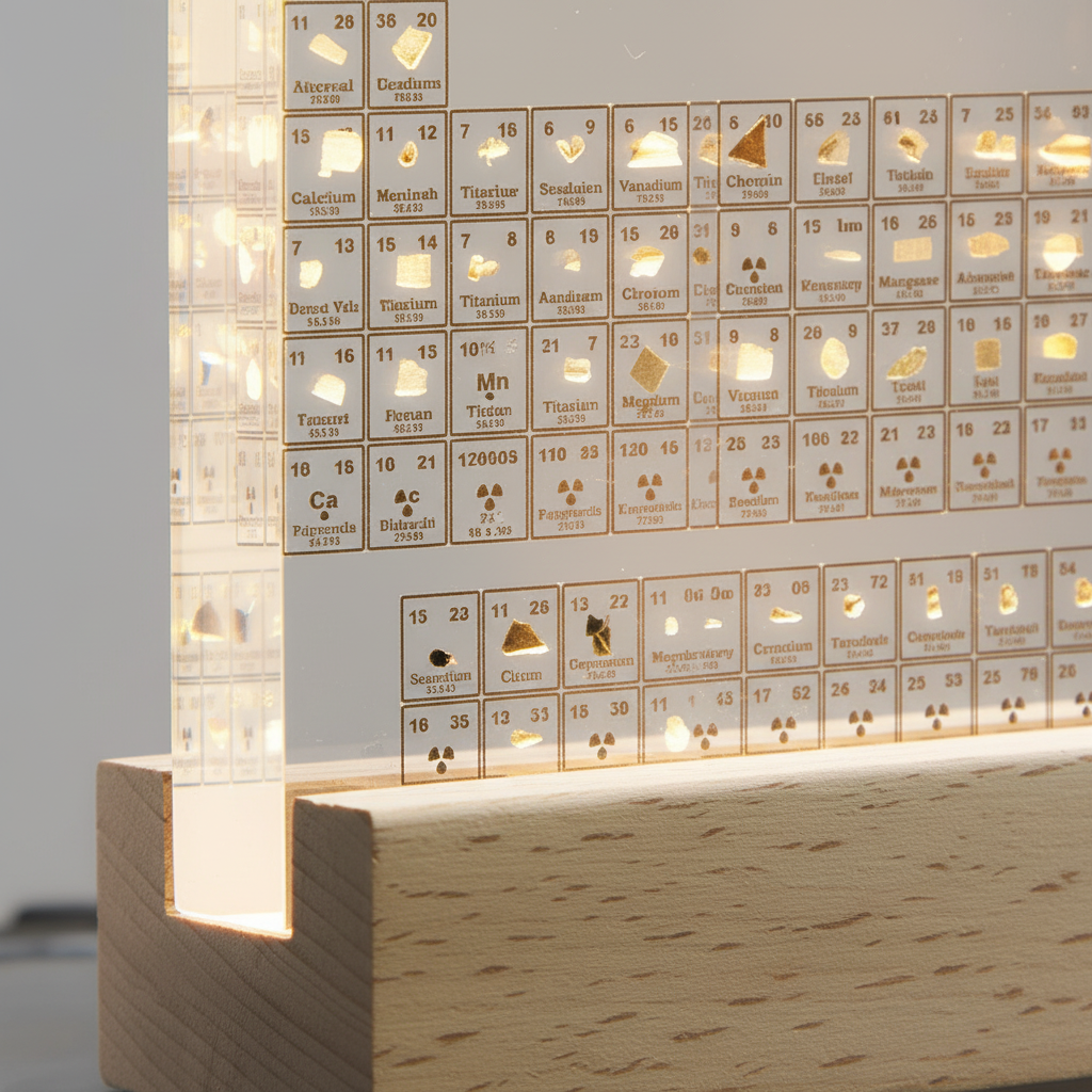 Stilvolle Periodensystem Lampe als Heimdekoration & pädagogisches LED-Licht für Neugierige.