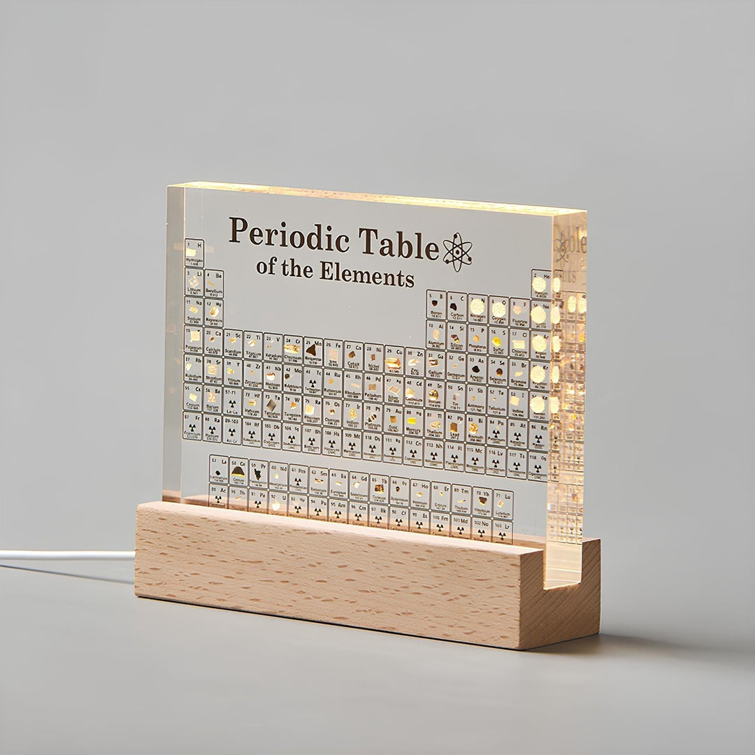 Interaktive Periodensystem Tischlampe, perfekt als Lernspielzeug & coole Wissenschaftsdeko mit Licht.