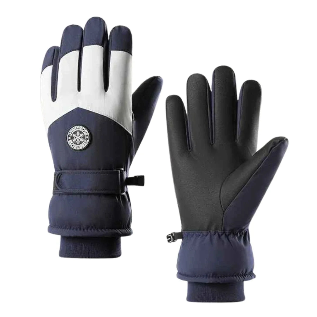 Verstellbarer Bund an warmen Skihandschuhen für Damen & Herren, sichert optimalen Kälteschutz & Grip.