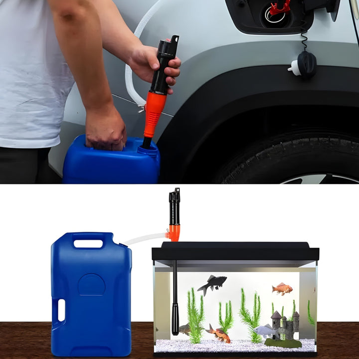 Vielseitige Handumfüllpumpe für Kraftstoff, Diesel, Benzin & Wasser. Tragbar für Auto & Notfälle.